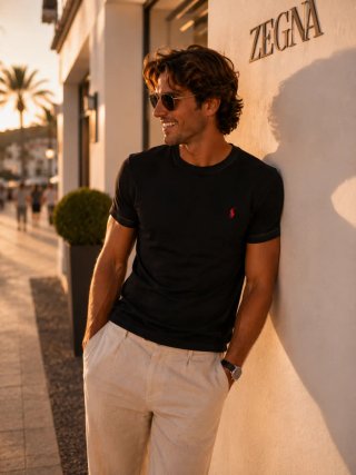 NUEVA Camiseta Polo Ralph Lauren Negra Talla M