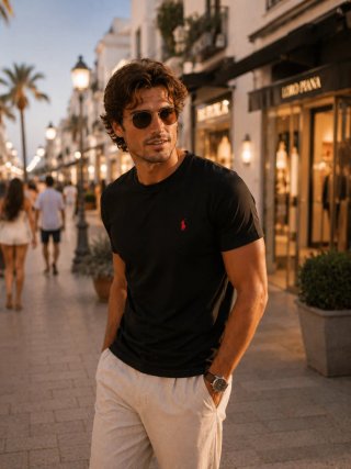 NUEVA Camiseta Polo Ralph Lauren Negra Talla M