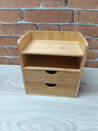 Organizzatore per Scrivania in Bambù con 2 Cassetti