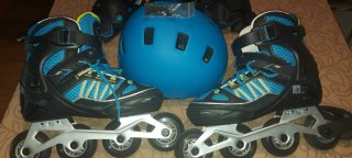 Patines en línea OXELO-Talla 42+ Set de protección