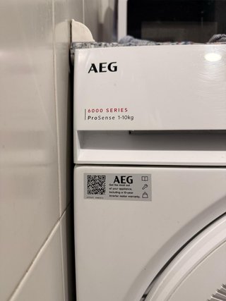 Lavadora AEG 6000 Series 1-10 kg