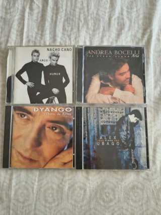Lote 12 CDs Pop Español: Sanz, Bosé, Cecilia, Mora