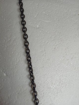 Collar bisutería largo cadena cobre oscuro