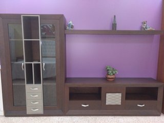 Mueble Comedor MADERA Roble-Nogal 290cm Nuevo Expo