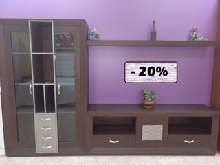 Mueble Comedor MADERA Roble-Nogal 290cm Nuevo Expo