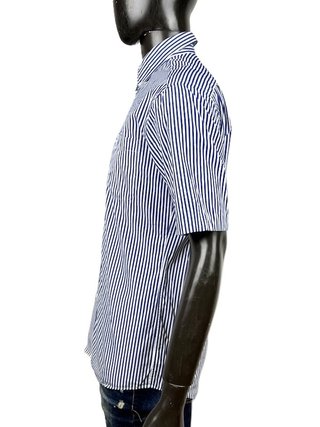 Lacoste Camicia Uomo 39 M Righe Regular Fit Cotone