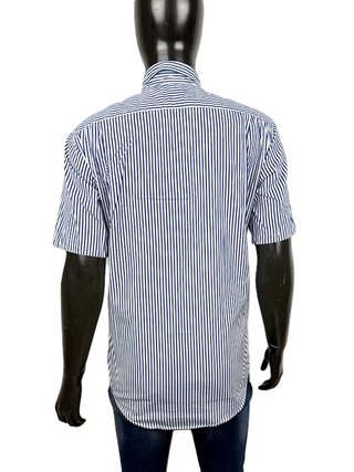 Lacoste Camicia Uomo 39 M Righe Regular Fit Cotone