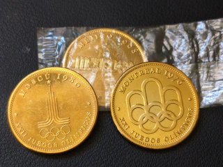 Monedas Juegos Olímpicos con Baño de Oro