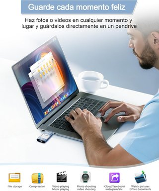 Memoria USB 256GB para iPhone y Android