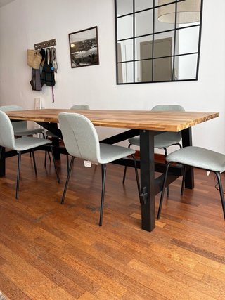 Mesa Comedor Madera y Metal Ikea
