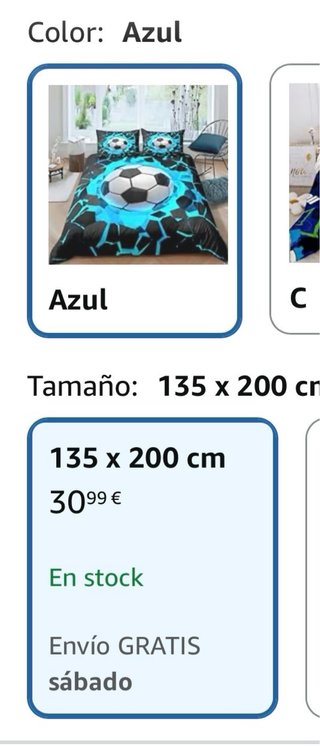 Funda nórdica infantil fútbol 3D