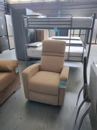Sofá reclinable eléctrico beige