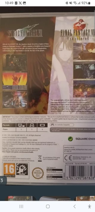 Pack FF Nintendo Switch