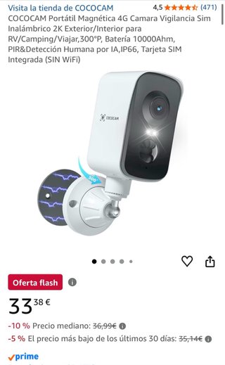 Cámara de vigilancia 2K 4G (SIN WIFI) NUEVA