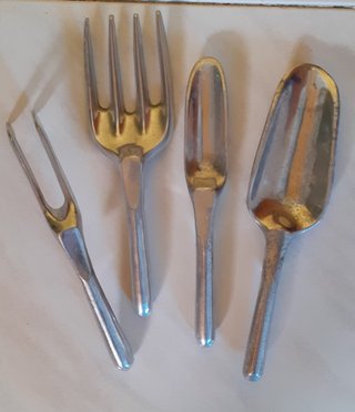 Set attrezzi giardinaggio vintage alluminio