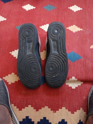 Zapatillas Nike Air Force 1 negras plateadas