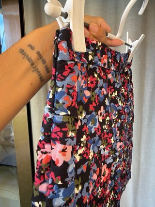 Falda estampada flores Stradivarius