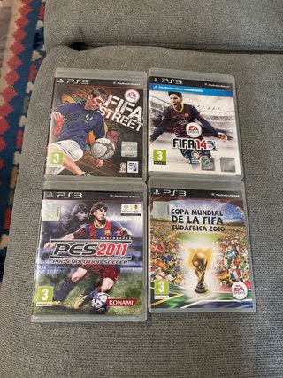 Lote 4 Juegos PS3: FIFA, PES, Mundial Sudáfrica.