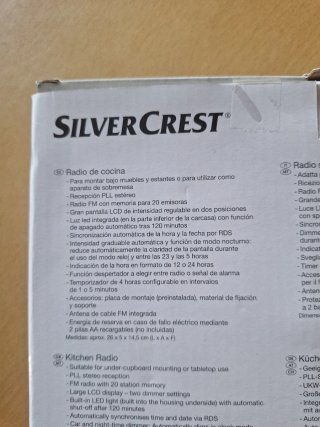 Radio Cocina SilverCrest Sottopensile