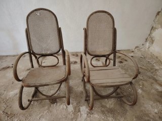 Mecedora Rattan y Madera