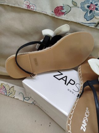 Sandalias Zapshop Flores Blancas