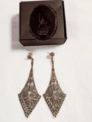 Pendientes Plata de Ley Lanzadera Marquesitas