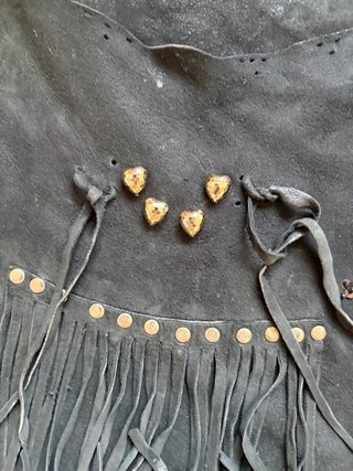 Abito vintage vera pelle camoscio anni 80
