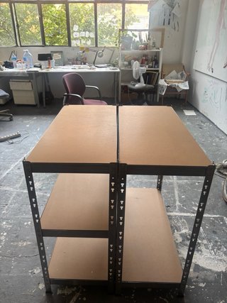 Estantería metálica madera 3 baldas