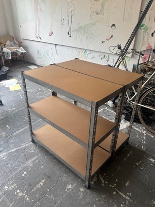 Estantería metálica madera 3 baldas