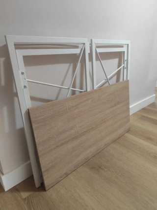 Mesa escritorio plegable y silla con ruedas