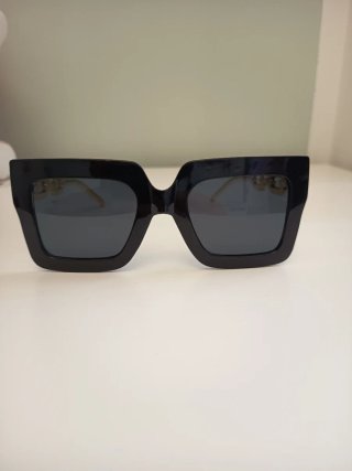 Occhiali da sole donna vintage neri e oro