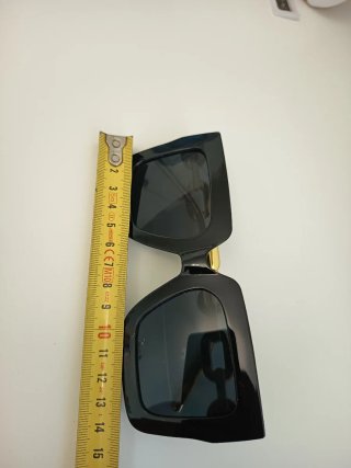 Occhiali da sole donna vintage neri e oro