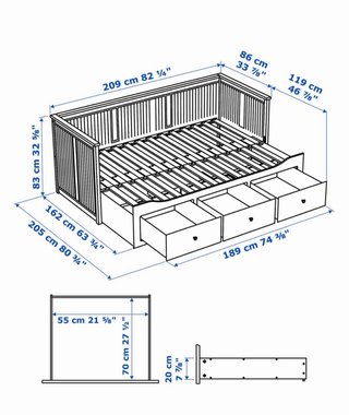 Diván Hemnes Ikea Blanco