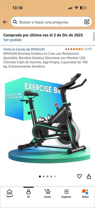 Bicicleta Estática 160Kg