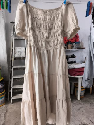 Vestido beige de talla única