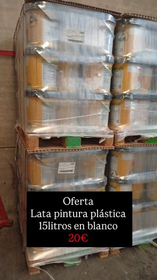 Lata pintura plástica 15L blanca