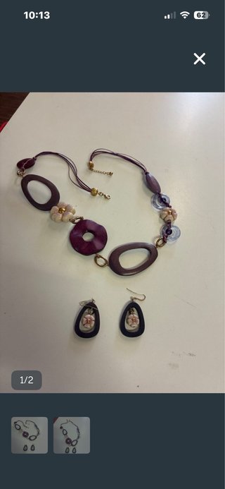 Collana pietre dure bordeaux e collana Thun