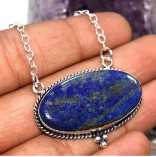 Colgante Lapislázuli con Cadena Plata