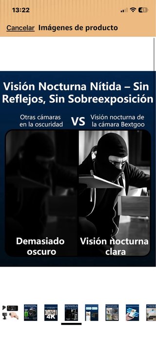 Bextgoo Mini Cámara Vigilancia WiFi Interior 4K