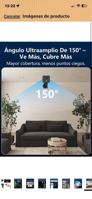 Bextgoo Mini Cámara Vigilancia WiFi Interior 4K