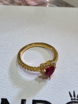 Anillo Pandora Corazón Oro 14k Rojo