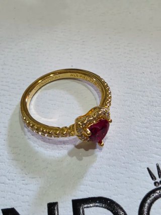 Anillo Pandora Corazón Oro 14k Rojo