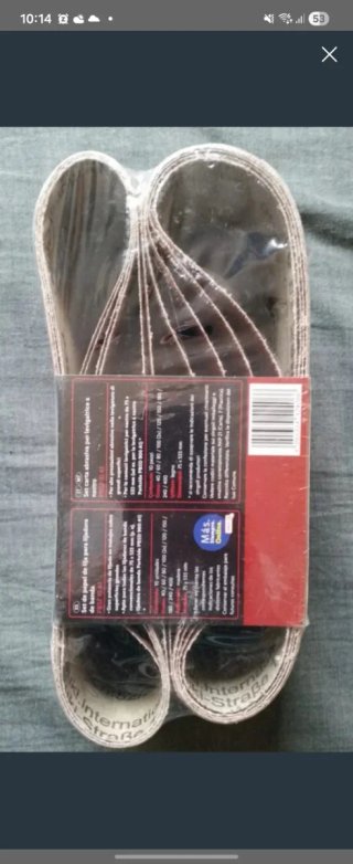 Set 10 lijas banda 75x533 mm P80/P120/P150/P240/P4