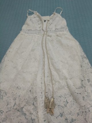 Vestido blanco ibicenco talla única