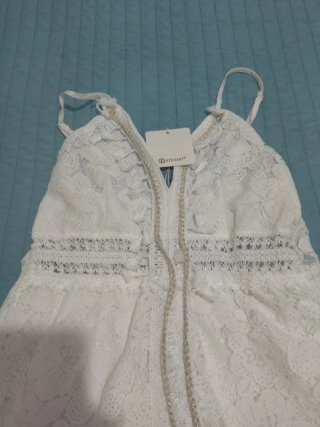 Vestido blanco ibicenco talla única