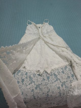 Vestido blanco ibicenco talla única