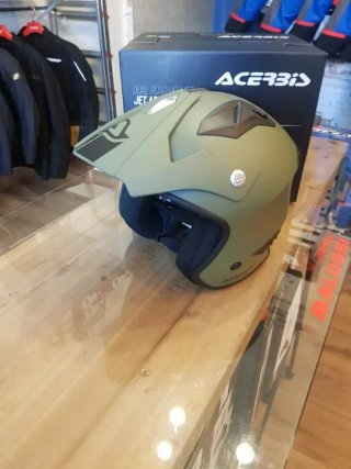 Casco Moto Acerbis Verde Mate L