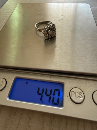 Anillo Vintage  Oro Blanco Diamantes