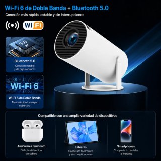 HY300 PRO PROYECTOR PORTÁTIL WIFI 6 BLUETOOTH