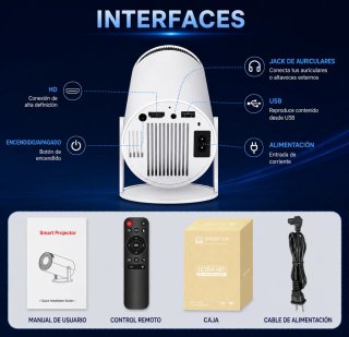 HY300 PRO PROYECTOR PORTÁTIL WIFI 6 BLUETOOTH